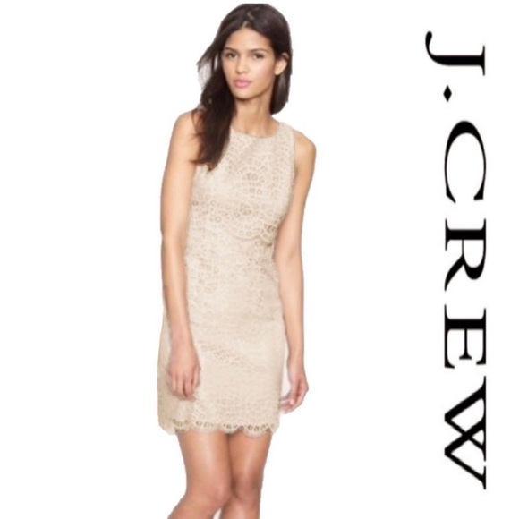 J. Crew Dresses & Skirts - J. crew cream Tiered shift dress in raindrop lace size 12